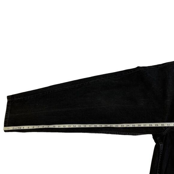 Vintage Y2K Levi’s 560 Black Denim Jeans Size 38x30 Loose Fit Tapered Leg - Picture 8 of 8